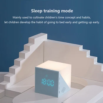 

1PC Protable Mini LED Alarm Clock Voice Control USB Charging Small Night Light HD Mirror Clock Digital LED Alarm Clock