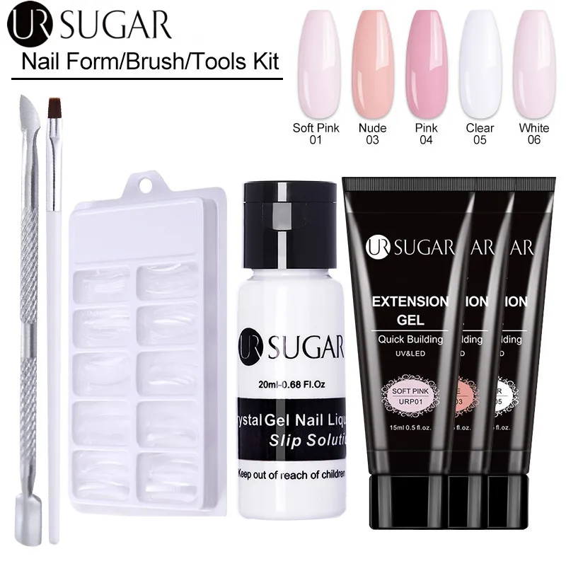 UR SUGAR 4 шт./набор УФ гель набор прозрачный акриловый строитель Гель лак быстрое