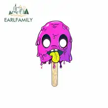 EARLFAMILY 13cm x 8.2cm for Zombie Ice Cream Funny Car Stickers RV VAN 3D DIY Fine Decal Waterproof  Glue Sticker Cartoon Oem