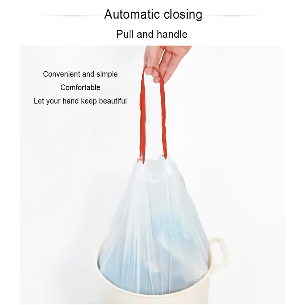 Кухонный мусор мешок Многоцелевой Drawstring мешки для мусора бытовые точки от мусорный ящик урна мусор одноразовый Высокопрочный пластик