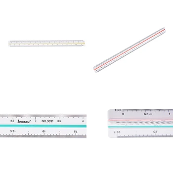 

1:20 1:25 1:50 1:75 1:100 1:125 Plastic Triangular Scale Ruler Measurement 1pcs