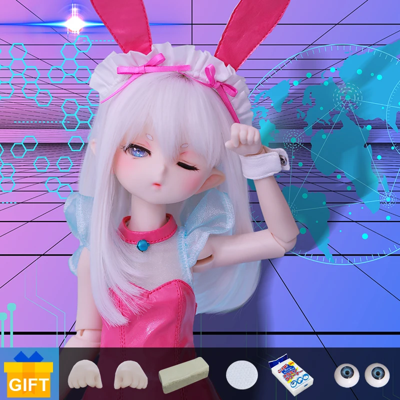 

Shuga Fairy Berni 1/4 BJD Doll full set Resin Toys for Kids Surprise Gift for girls MSD Anime Figure Doll Bunny Girl set