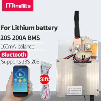 Bms 13s a 20s con contactor de potencia integrado y bluetooth, LFP4, Li-Ion, 72V, protección de carga y descarga, BMS inteligente, 16s 1