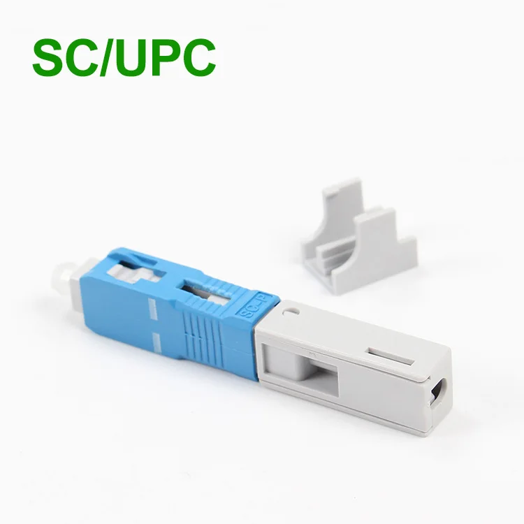 100 pcs SC UPC Fast Connector Snap type SC adapter FTTH Flat Fast Quick field Assembly 3