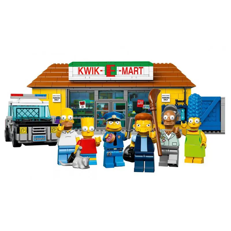 16004 Creator Cartoon Kwik-E-Mart House 2232 шт. 71016 модель уличного вида строительные Конструкторы кирпичи развивающие игрушки - Цвет: 71016 WITHOUT LIGHT
