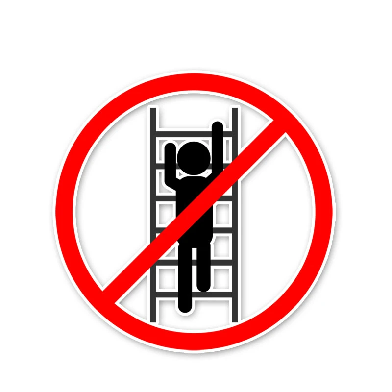 

Creative No-climbing Warning Signs PVC Decals Car Window Bumper Decoration Accessories ZWW-2338, 12cm*12cm