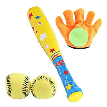 

4PCS Children Baseball Toy Set Light Weight ABS Plastic Parent-Child Toy Set Soft Foam Baseball Bat Set For Outdoor Home Use