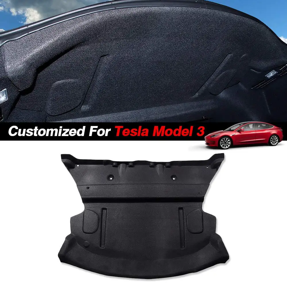 IN STOCK!   For Tesla Model 3 Car Rear Trunk Soundproof Cotton Mat SoundProof Protective Pad Noise Reduction Mat Car Accessory