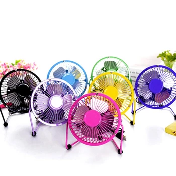 

4 Inch Wrought Iron Mini Electric Fan, Portable Silent USB Fan