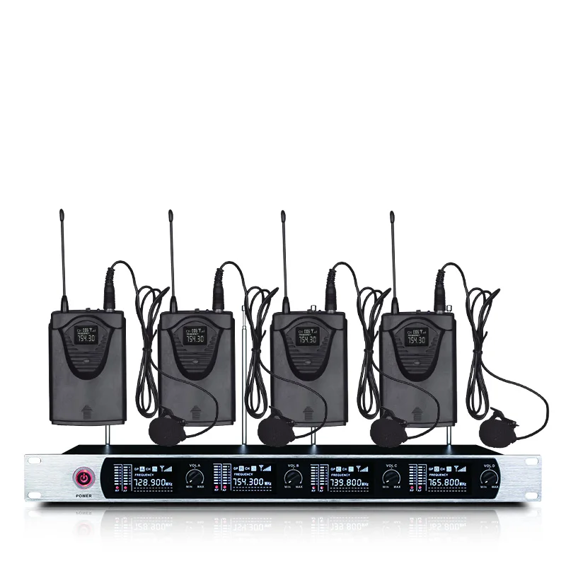 

VHF wireless microphone system lavalier microphones for large and small outdoor stage performance school presentations