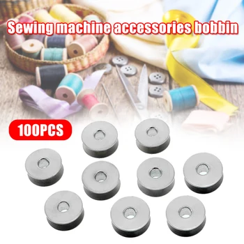 

100 Pcs Empty Bobbins Sewing Machine Spools Portable High Hardness Home Accessories HKS99