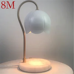 Lampe de Table moderne en marbre 8M, bougie LED pour maison, décoration créative de chambre d'hôtel 