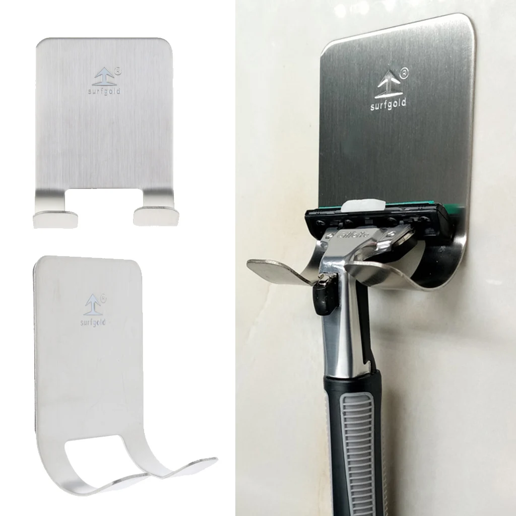 Stainless Steel Holder Self-adhesive Multipurpose Hook Stainless Steel Waterproof Bathroom Hook for Home Hotel