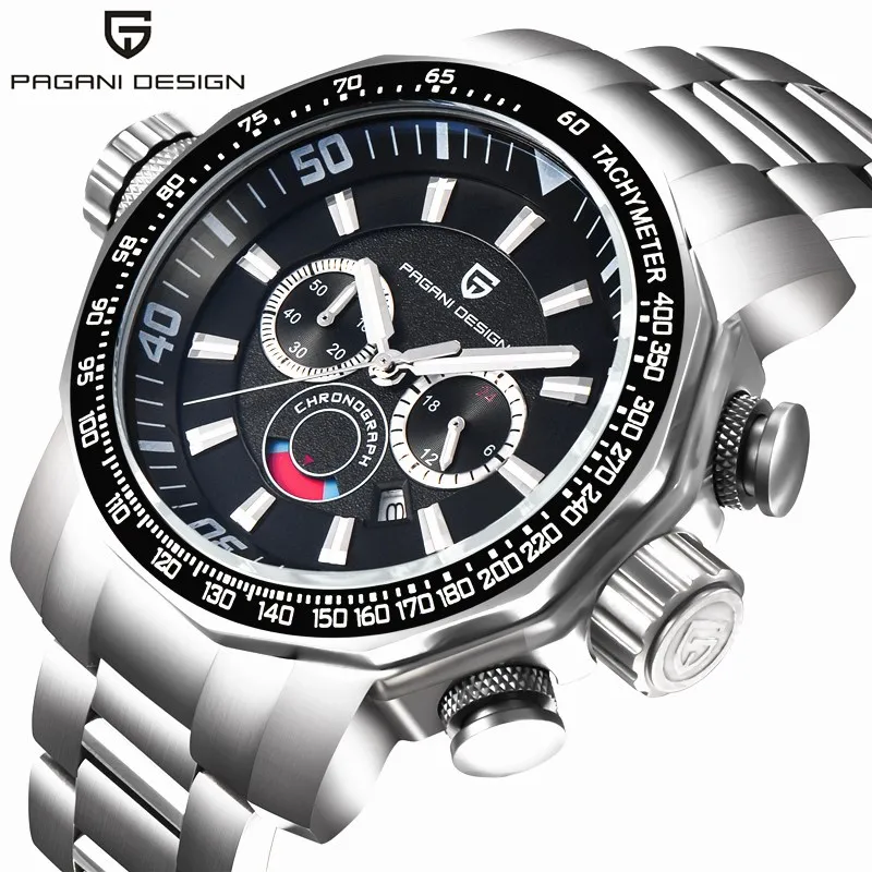 Топ люксовый бренд PAGANI Дизайн Спортивные часы Reloj Hombre военные водонепроницаемые многофункциональные кварцевые часы мужские Relogio Masculino