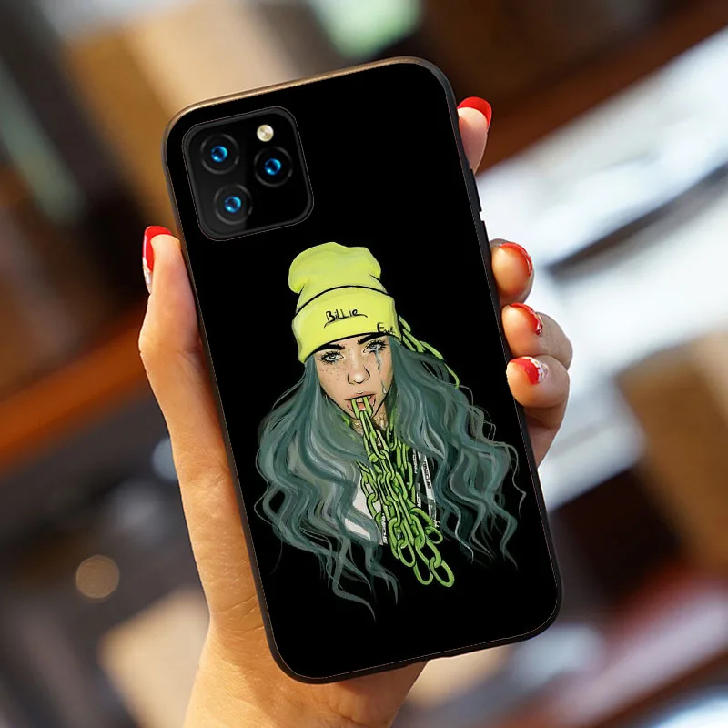 TPU Billie Eilish Khalid прекрасный горячий певец Мягкий ТПУ чехол для телефона для iPhone 7 7Plus 6S 8 Plus 11 11PRO XS MAX XR черный чехол - Цвет: TPU