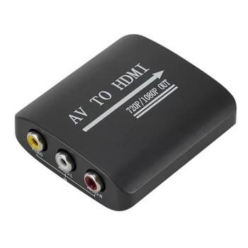 

Black Color MINI AV TO HDMI Converter 1080P CVBS RCA AV to HDMI Output AV2 HDMI Adapter USB power supply