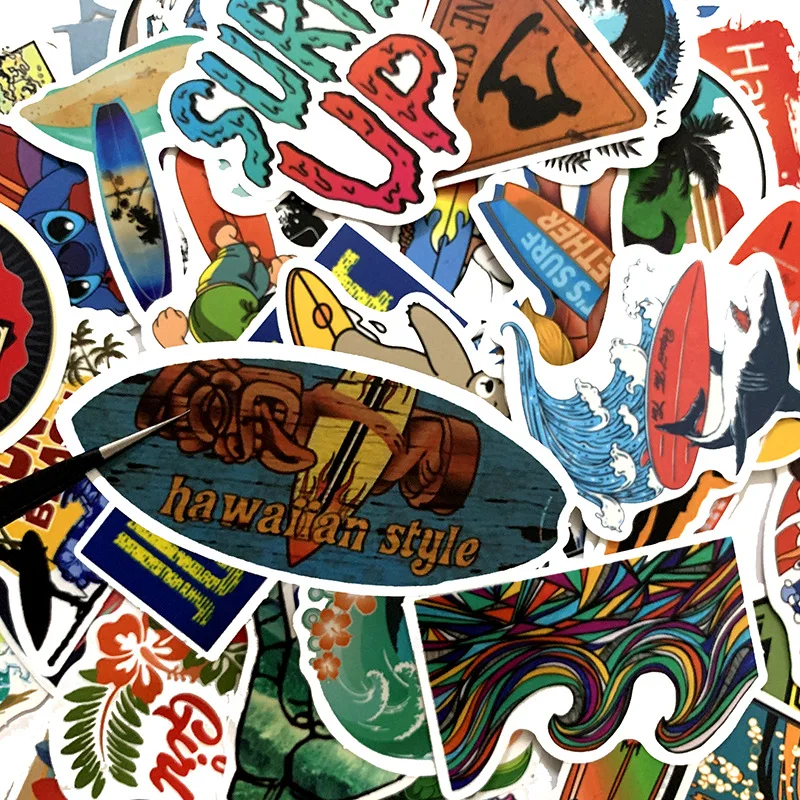 10/30/50Pcs Outdoor Surfing Ski Stickers Waterproof Decal Laptop Motorcycle Luggage Snowboard Fridge Car Sticker decorative stickers colorful stickers car sticker decal