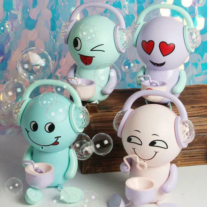 Hot Expression Music Bubble Machine Automatic Bubble Maker Flashing Music Kids Toy MVI-ing
