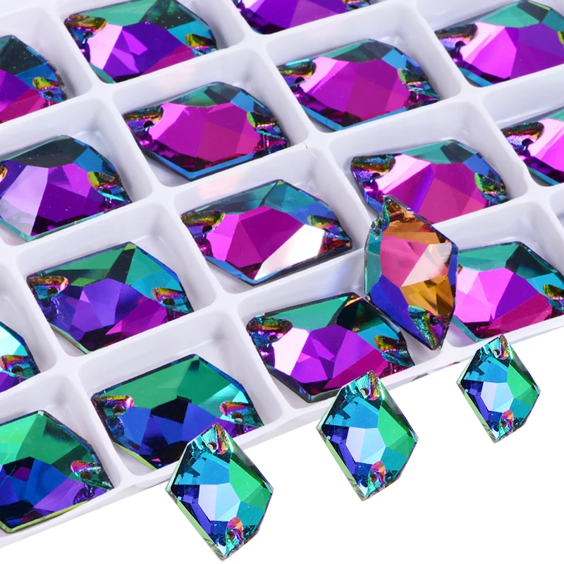 AAAAA качественные космические стразы шитые вулканические блестящие стеклянные