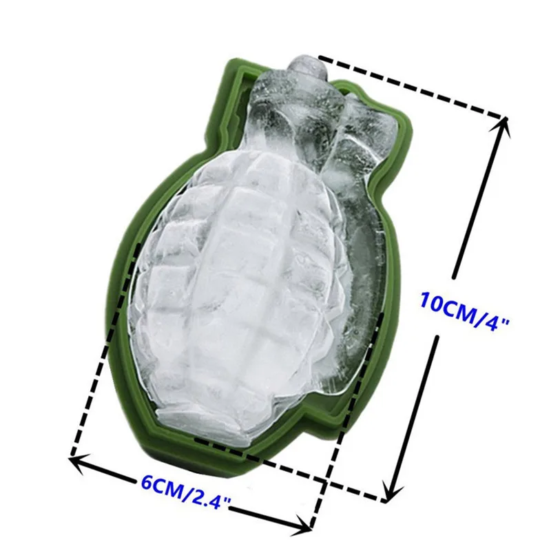 Description Picture 5 of item3D Grenade Shape Ice Cube Mold Ice Cream Maker Party Bar Drinks Silicone Trays Molds Kitchen Bar Tool