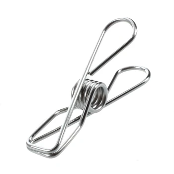 

New Metal Clothes Towels Clip Pegs for Barber Shop 20 Pcs Silver Tone