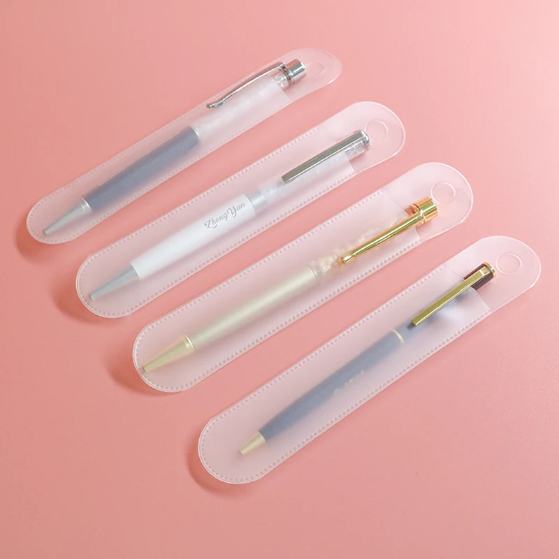 Пластиковый прозрачный чехол для ручки женская сумка перьевой карандашей