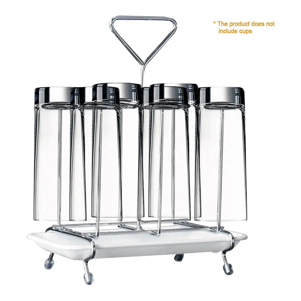 

Rotating Water Cup Storage Racks Stainless Steel Beer Mug Holder Rotate Drain Wine Glass Bracket Organizer Home Kitchen Supplies