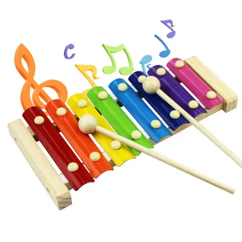 

Herbabe Wooden Childhood Learning Toys Tower Round Beads Octave Children Kids Colorful Blocks Enlightenment Educational Toy