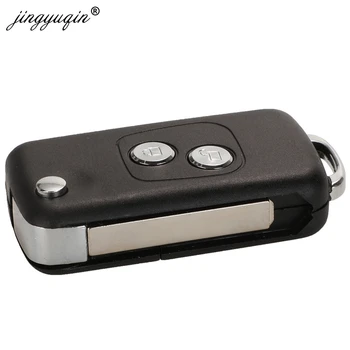 Keyforkess 20pcs 2 Bottoni Modificato di Vibrazione di Chiave Dell'automobile Caso Borsette Per Citroen C1 C2 C3 Xsara Picasso Per Peugeot 206 306 307 407 406 - Jingyuqin 20pcs 2 Bottoni Modificato di Vibrazione di Chiave Dell automobile Caso Borsette Per Citroen