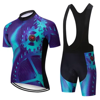 

2020 Cycling jersey set Men MTB bike Jersey Bib Shorts suit Male Bicycle Clothing racing Top ropa Maillot Ciclismo summer short