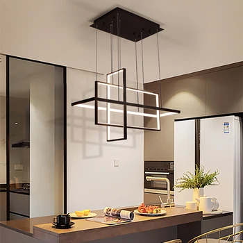 

1 Modern led chandelier for living room dining kitchen room bar shop white/black/gold finished hanging chandelier free mail