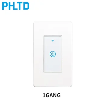 

Smart WiFi switch supports voice speaker control touch switch DS-123 1gang 2gang US wall button smart switch glass touch cover
