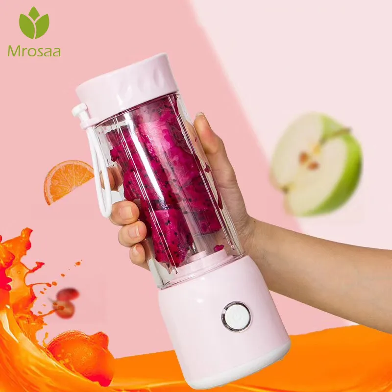 

Portable Juicer Electric USB Rechargeable Smoothie Fruit Mixer Machine Six Blade Mini Juice Cup Maker Fast juicer Food Processor