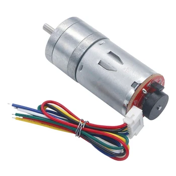 

Geared-Motor 6v 210rpm Encoder Motor Gm25-370 Dc Gear Motor 1:34 12*d4*8 Power Tool Accessories For Motor Equipment Decelerating