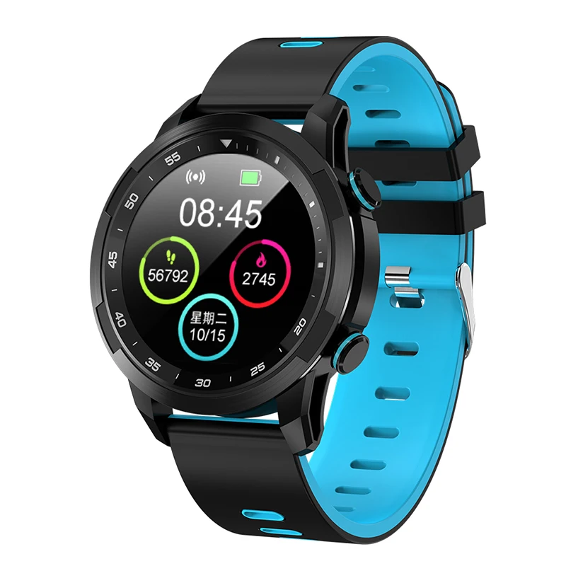 Синий Bakeey V09 Full Touch HD дисплей Smart Band ECG Монитор артериального давления сердечного ритма bluetooth спортивные Смарт-часы для Android для IOS - Цвет: Синий