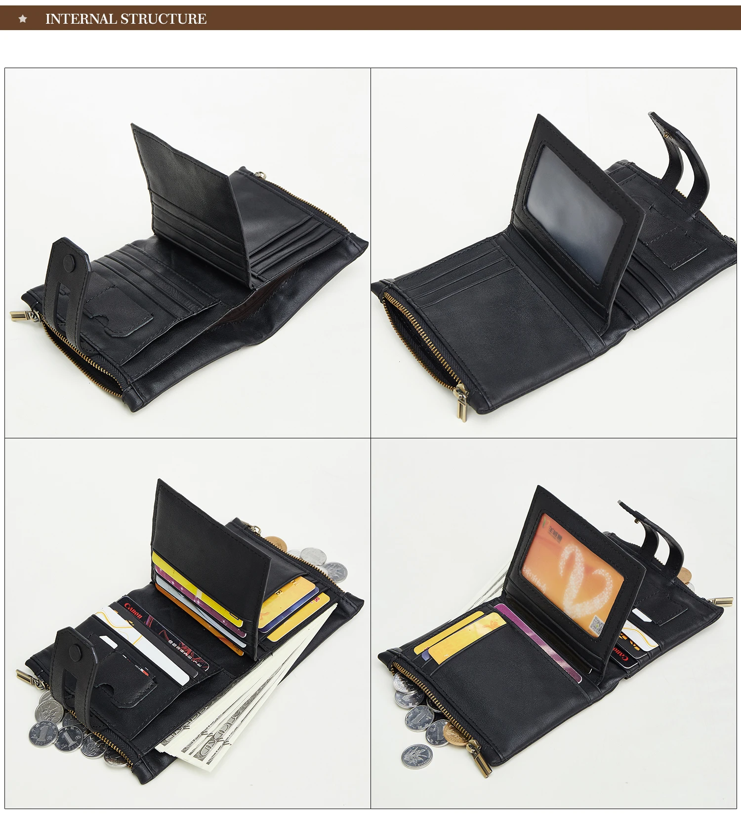 JOGUJOS натуральная кожа Для мужчин Rfid клатч-кошелек на молнии и Hasp мужской Portomonee короткие портмоне держатель для карт бумажник для мужчин