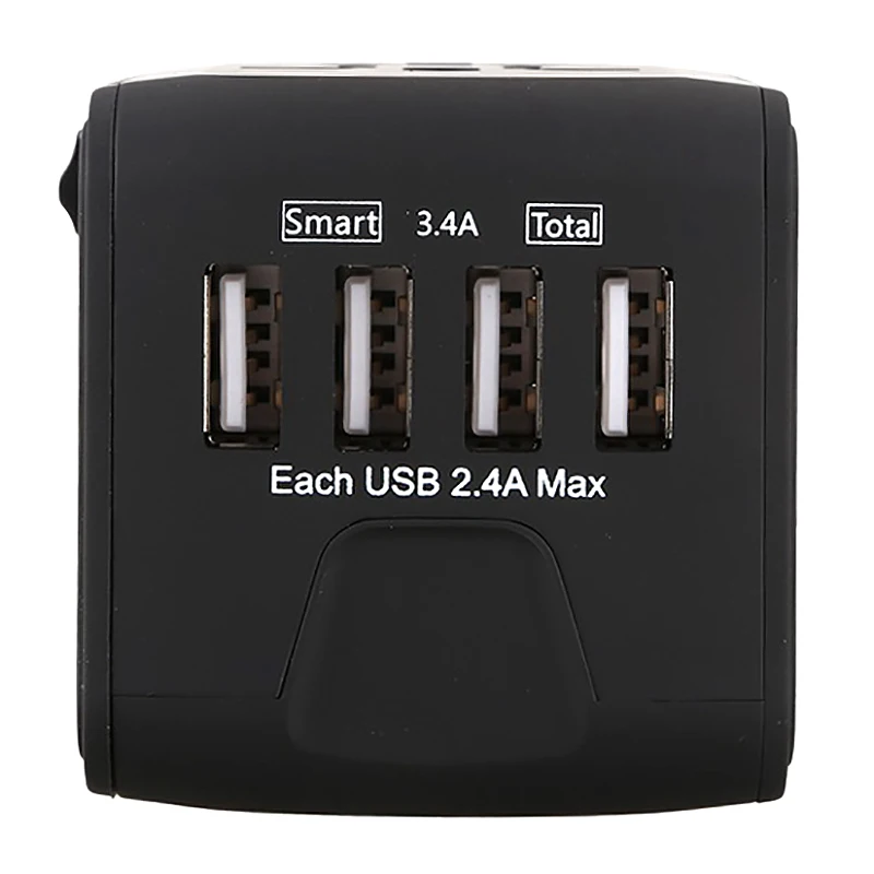 Адаптер для путешествий, универсальный адаптер, 4 USB для США/Великобритании/ЕС/Австралии Международный адаптер питания