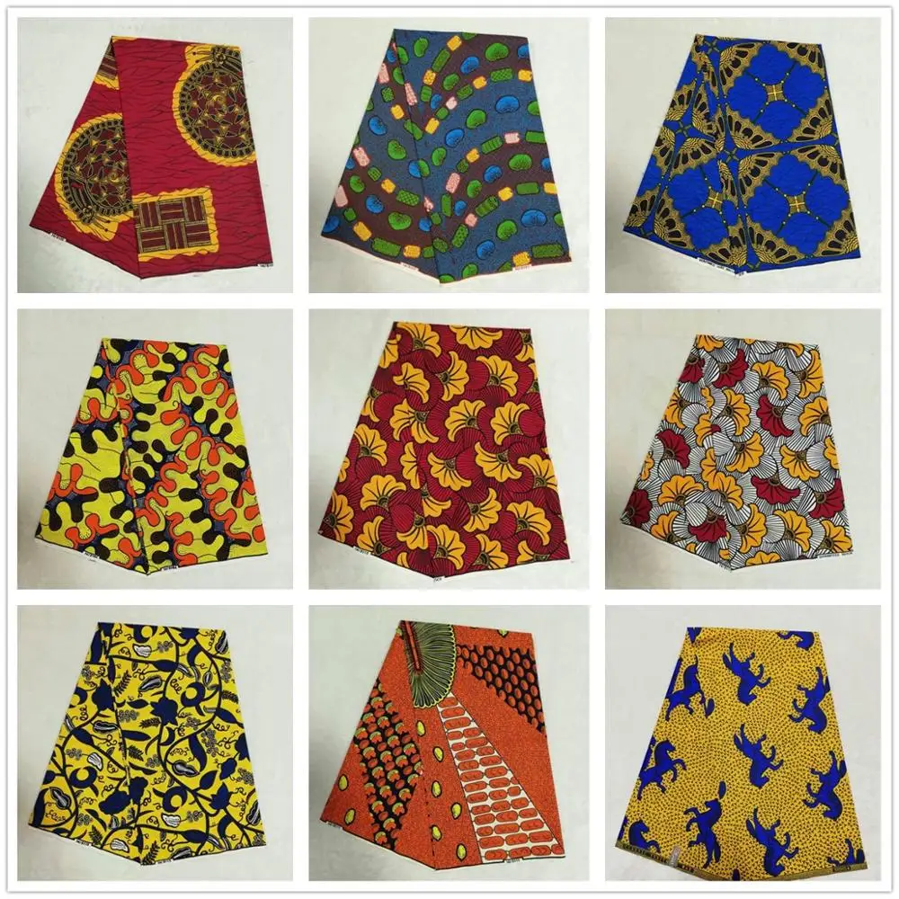 Настоящий воск гарантированный настоящий голландский воск высокое качество полиэстер Воск Ткань 6 ярдов африканская Анкара швейная ткань