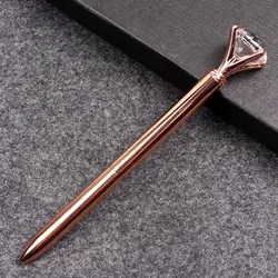 Bolígrafo de cristal grande portátil de lujo, bolígrafo de diamante, papelería, suministros escolares para el hogar y la Oficina, venta al por mayor