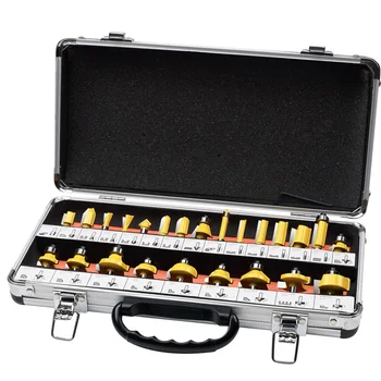 

24Pcs Wood Woodworking Milling Cutter Router Bit Trimming Machine Tool 2020 New Arrival - Yellow