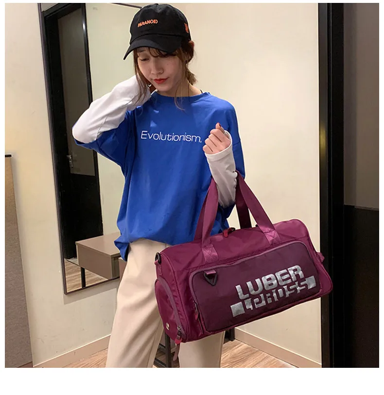 Fashion Gym Training Fitness Bag Women High Capacity Waterproof Travel Dry Wet Yoga Mat Bags Luggage Shoes Storage Shoulder Pack