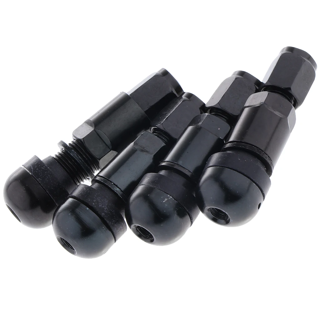 4x Bolt-in Car Auto Aluminum Tubeless Wheels Tire Valve Stems+Dust Cap