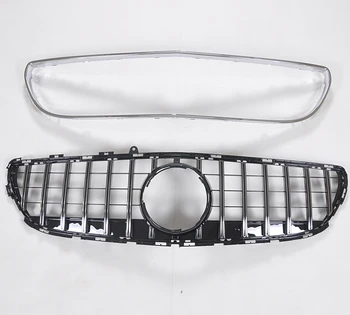 

front Bumper Grille Mesh Grill For W218 GT R CLS 2014 2015 2016 2017 2018 Silver