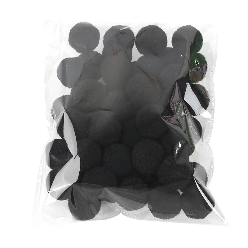 black Eastshape 15 мм 100 шт DIY мягкий пушистый помпон шары для карт шапка одежда мешочек для украшений декоративный помпон новое украшение дома - Цвет: black