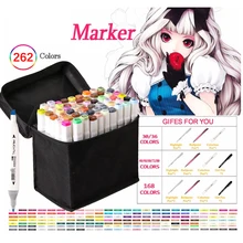 Художественный маркер 30/40/60/80/168 Цвета маркер-кисточка спиртовые чернила каллиграфия ручка товары для рукоделия для артистическая Расчёска ручка с 4 подарки