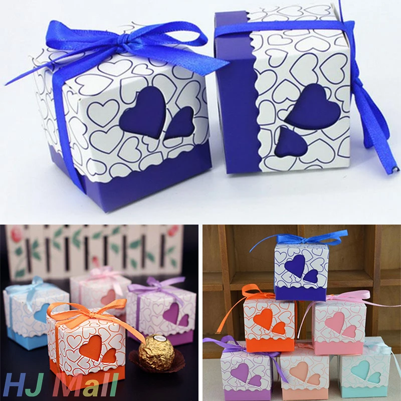 

Candy Box Love Gift Box Party Decorations Wedding Supplies Popular Sugar Bag Ribbon Heart Shaped Red Packing Birthday