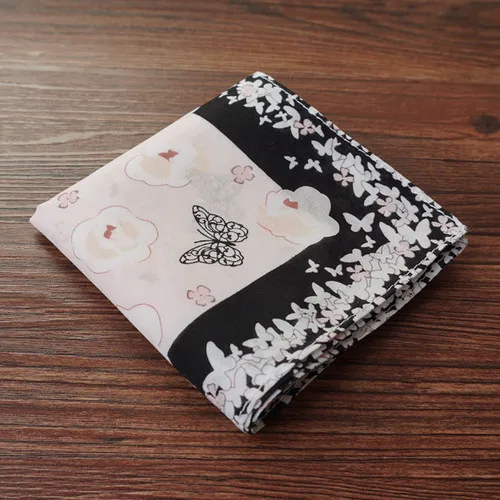 27 Handkerchiefs Women Cotton High Quality Soft Funny Printed Plaid Various Color Casual Ladies Pocket Square Elegant Chic Trendy - Цвет: 27