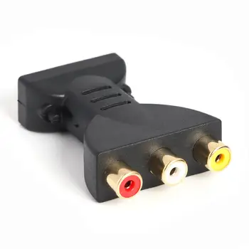 

Gold-plated HDMI Male to 3 RCA Female Video Audio Adapter AV Component Converter Support 720p and 1080p Digital Signals