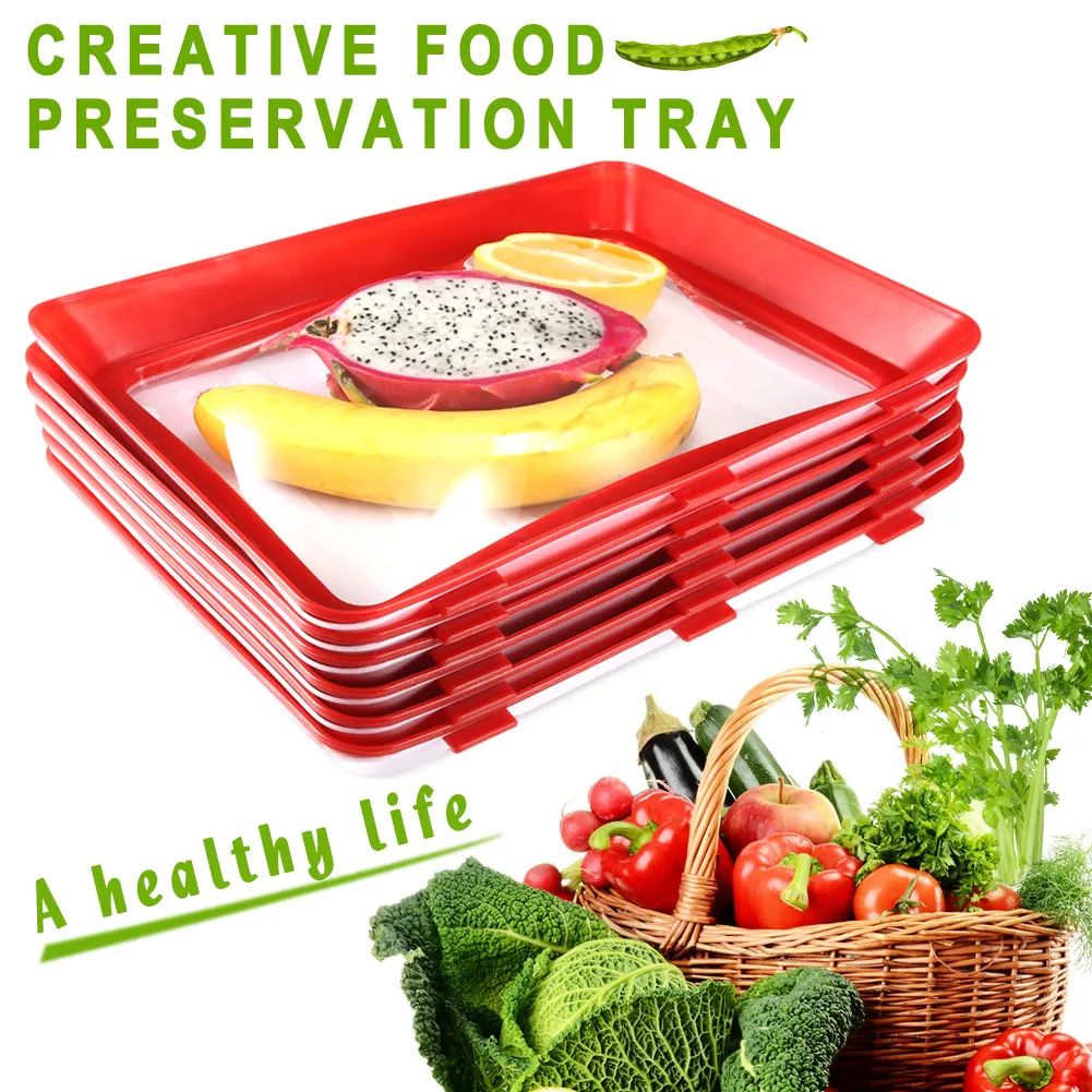 

1PC Creative Food Preservation Tray Storage Container Set Kitchen Tools Hot Selling JHS