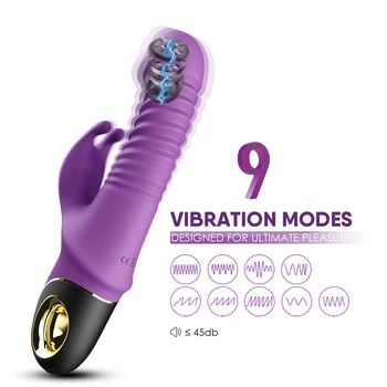 Rabbit Vibrator Automatic Telescopic Rotation G-Spot Clitoris Stimulator Female Masturbation Sex Toys For Women Adults 18 2